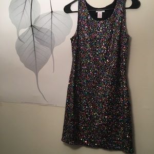 Rainbow Sequins Dress